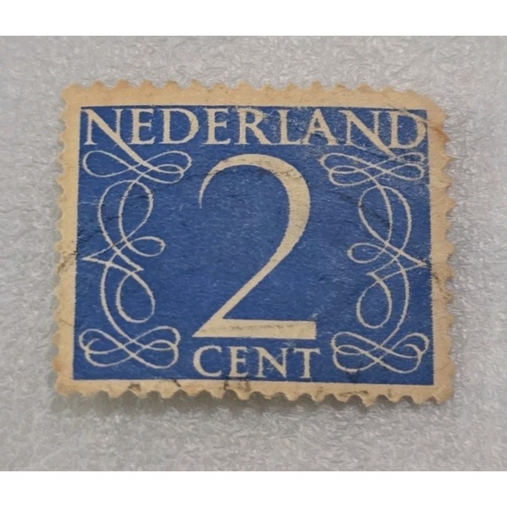 Netherlands (Nederland) 2-cent Blue Postage Stamp 1946-1969